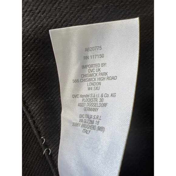 Belle by Kim Gravel Reg Flexibelle Seamed Baby Boot Cut Jean Black Women Plus 26 - Picture 5 of 7